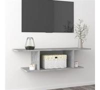 Meuble TV mural Gris béton 103x30x26,5 cm806984