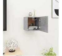 vidaXL Meuble TV mural Gris béton 30,5 x 30 x 30 cm Gris G