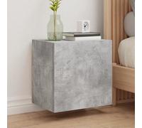 Vidaxl Meuble Tv Mural Gris Béton 40,5x30x40 Cm Bois D'ingénierie Multicolore