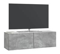 vidaXL Meuble TV Mural Gris béton 98 x 31 x 30 cm Bois d'ingénierie, Meuble TV Mural élégant et rectangulaire, avec Grand Rangement pour Vos divertissements, système Moderne pour Maisons