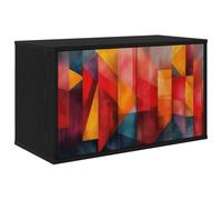 vidaXL Meuble TV Mural HEESCH 69 x 33 x 40 cm Chêne Noir, Salon, Meuble de Rangement Moderne rectangulaire, Cabinet Mural, Support TV, Espace Ample pour Organiser et décorer