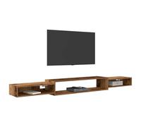 vidaXL Meuble TV Mural Montage Mural Bois Ancien 220 x 28 x 21 cm
