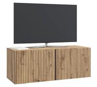 vidaXL Meuble TV Mural Montage Mural Chêne Artisanal 78,5 x 31 x 30 cm, Meuble TV Mural élégant et rectangulaire, avec Grand Rangement pour Vos divertissements, système Moderne pour Maisons