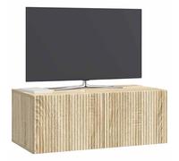 vidaXL Meuble TV Mural Montage Mural Chêne Sonoma 78,5 x 41 x 30 cm, Meuble TV Mural élégant et rectangulaire, avec Grand Rangement pour Vos divertissements, système Moderne pour Maisons