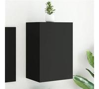 Vidaxl Meuble Tv Mural Noir 40,5x30x60 Cm Bois D'ingénierie Multicolore