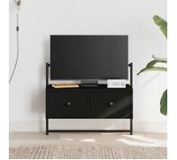 Vidaxl Meuble Tv Mural Noir 60,5x30x51 Cm Bois D'ingénierie Multicolore