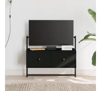 Vidaxl Meuble Tv Mural Noir 60,5x30x51 Cm Bois D'ingénierie Multicolore