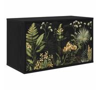vidaXL Meuble TV Mural RHENEN 69 x 33 x 40 cm Chêne Noir, Salon, Meuble de Rangement Moderne rectangulaire, Cabinet Mural, Support TV, Espace Ample pour Organiser et décorer