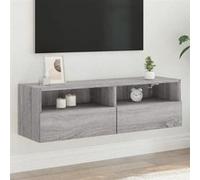 vidaXL Meuble TV mural Sonoma gris 100x30x30 cm bois d'ingénierie