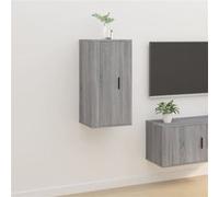 vidaXL Meuble TV mural Sonoma gris 40x34,5x80 cm816678 Gris G