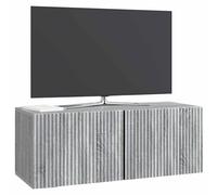 vidaXL Meuble TV Mural Sonoma Gris 78,5 x 31 x 30 cm Bois d'ingénierie, Meuble TV Mural élégant et rectangulaire, avec Grand Rangement pour Vos divertissements, système Moderne pour Maisons