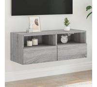 vidaXL Meuble TV mural sonoma gris 80x30x30 cm bois d'ingénierie