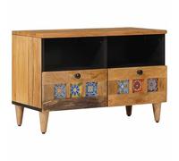 vidaXL Meuble TV Naturel 70 x 33 x 46 cm Bois de mangue massif