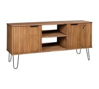 Vidaxl Meuble Tv New York Naturel Bois De Pin Massif Marron