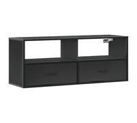 vidaXL Meuble TV noir 100x31x39,5 cm en bois d'ingénierie et métal