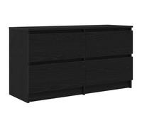 vidaXL Meuble TV 100x35x54 cm – Bois d'ingénierie – Noir