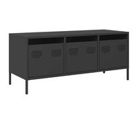 vidaXL Meuble TV 101,5x39x43,5 cm noir Acier laminé à froid
