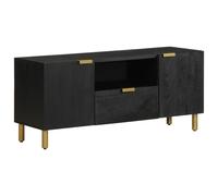 Vidaxl Meuble Tv Noir 105x33x46 Cm Bois D'ingénierie Marron