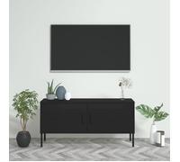 vidaXL Meuble TV, Noir 105x35x50 cm Acier
