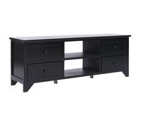 vidaXL Meuble TV Noir 108 x 30 x 40 cm Bois de Paulownia solide