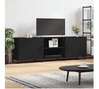 Vidaxl Meuble Tv Noir 150x30x50 Cm Bois D'ingénierie Marron