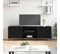 Vidaxl Meuble Tv Noir 150x30x50 Cm Bois D'ingénierie Marron