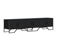 vidaXL Meuble TV Noir 180x34x41 cm Bois d'ingénierie, Support TV, Buffet TV, Meuble multimédia, Banc TV, Meuble HiFi, Centre de Divertissement