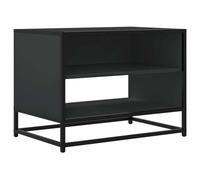 Meuble TV noir 61x40x46 cm bois d ingénierie et métal Noir G
