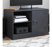 Vidaxl Meuble Tv Noir 67x39x44 Cm Acier Noir