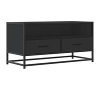 vidaXL Meuble TV noir 80 x 34,5 x 40 cm bois d'ingénierie et métal