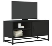 Vidaxl Meuble Tv Noir 80x34,5x40 Cm Bois D'ingénierie Et Métal Multicolore