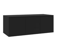 vidaXL Meuble TV Noir 80x34x30 cm Aggloméré
