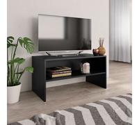 Vidaxl Meuble Tv Noir 80x40x40 Cm Bois D’Ingénierie Noir