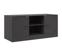 Vidaxl Meuble Tv Noir 99x39x44 Cm Acier Noir