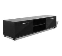vidaXL Meuble TV Noir brillant 120 x 40,3 x 34,7 cm 243042