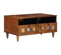 vidaXL Meuble TV Noyer 70 x 33,5 x 46 cm Bois de mangue massif