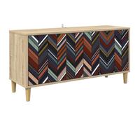 vidaXL Meuble TV OMMEN 102 x 33 x 50 cm Sonoma Bois d'ingénierie 8007079