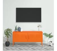 vidaXL Meuble TV, Orange 105x35x50 cm Acier