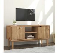 Meuble TV OTTA 113,5x43x57 cm Bois de Pin Massif Divertissement Multicolore vida
