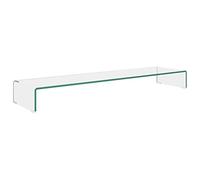 vidaXL Meuble TV Support moniteur 120 x 30 x 13 cm Verre transparent