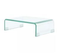 vidaXL Meuble TV pour moniteur 244126 – 40×25×11 cm – Verre transparent