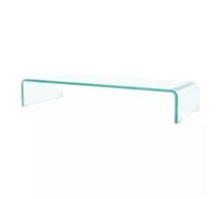 vidaXL Meuble TV pour moniteur 80 x 30 x 13 cm verre transparent