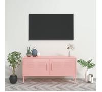 vidaXL Meuble TV, Rose 105x35x50 cm Acier