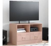 vidaXL Meuble TV rose 67x39x44 cm acier 841741 Rose G