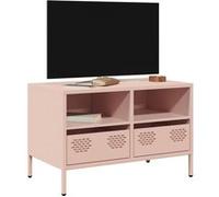 vidaXL Meuble TV 851317 – 68×39×43,5 cm – Acier laminé à froid – Rose G