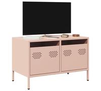 Vidaxl Meuble Tv Rose 68x39x43,5 Cm Acier Laminé À Froid Multicolore