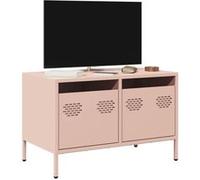 Vidaxl Meuble Tv Rose 68x39x43,5 Cm Acier Laminé À Froid Multicolore