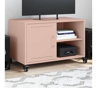 Vidaxl Meuble Tv Rose 68x39x43,5 Cm Acier Multicolore