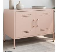 vidaXL Meuble TV rose 68x39x50,5 cm acier842936 Rose G