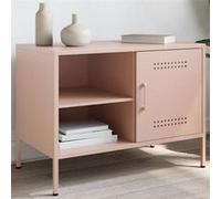 Vidaxl Meuble Tv Rose 68x39x50,5 Cm Acier Multicolore